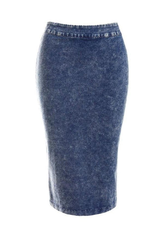 Denim Pencil Skirt